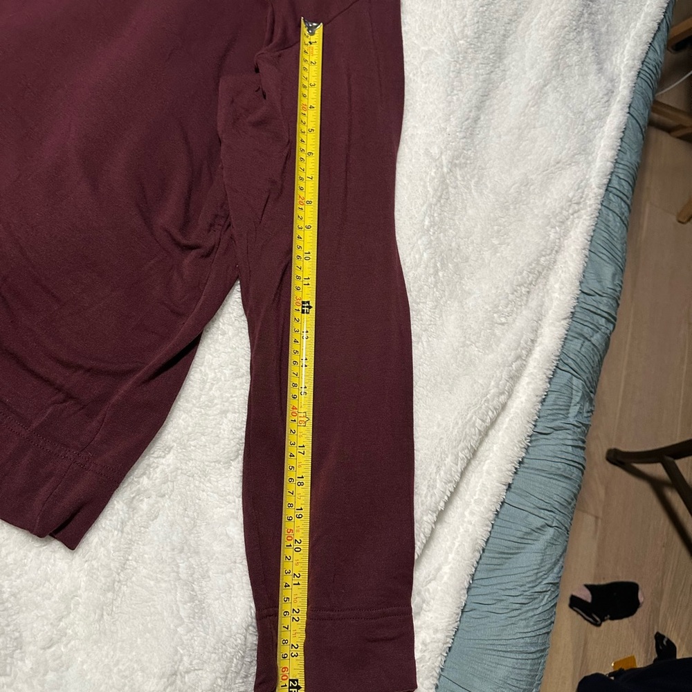 Bleusalt  Burgundy Men’s Long sleeve T-shirt and Jogger pants. - Picture 10 of 15